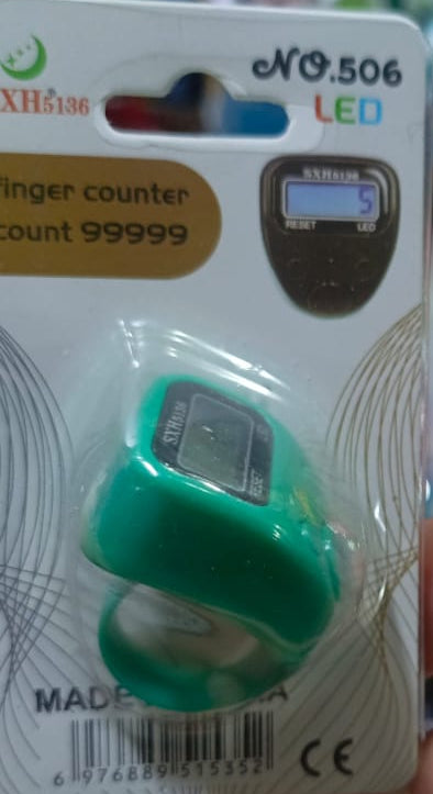New Digital Finger Tally Counter Tasbih (Random Color) - led
