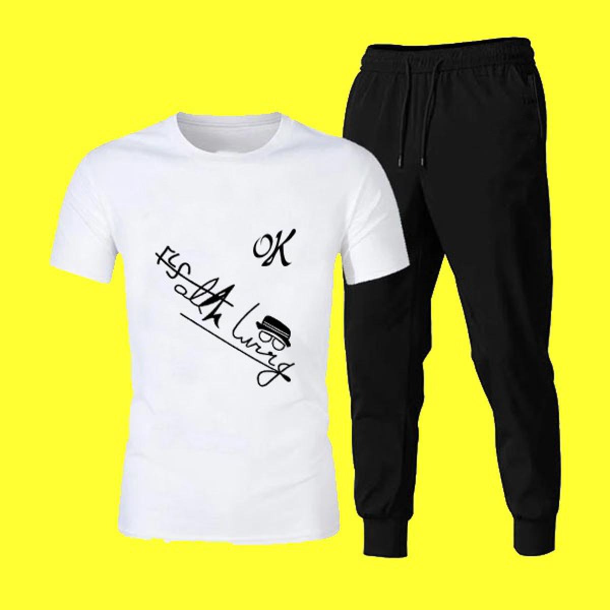 Hot Men's Sale New Arrival Tracksuit | Best Quality Tracksuit For Men | Tracksuit For Gyms | T-Shirt & Trouser - M