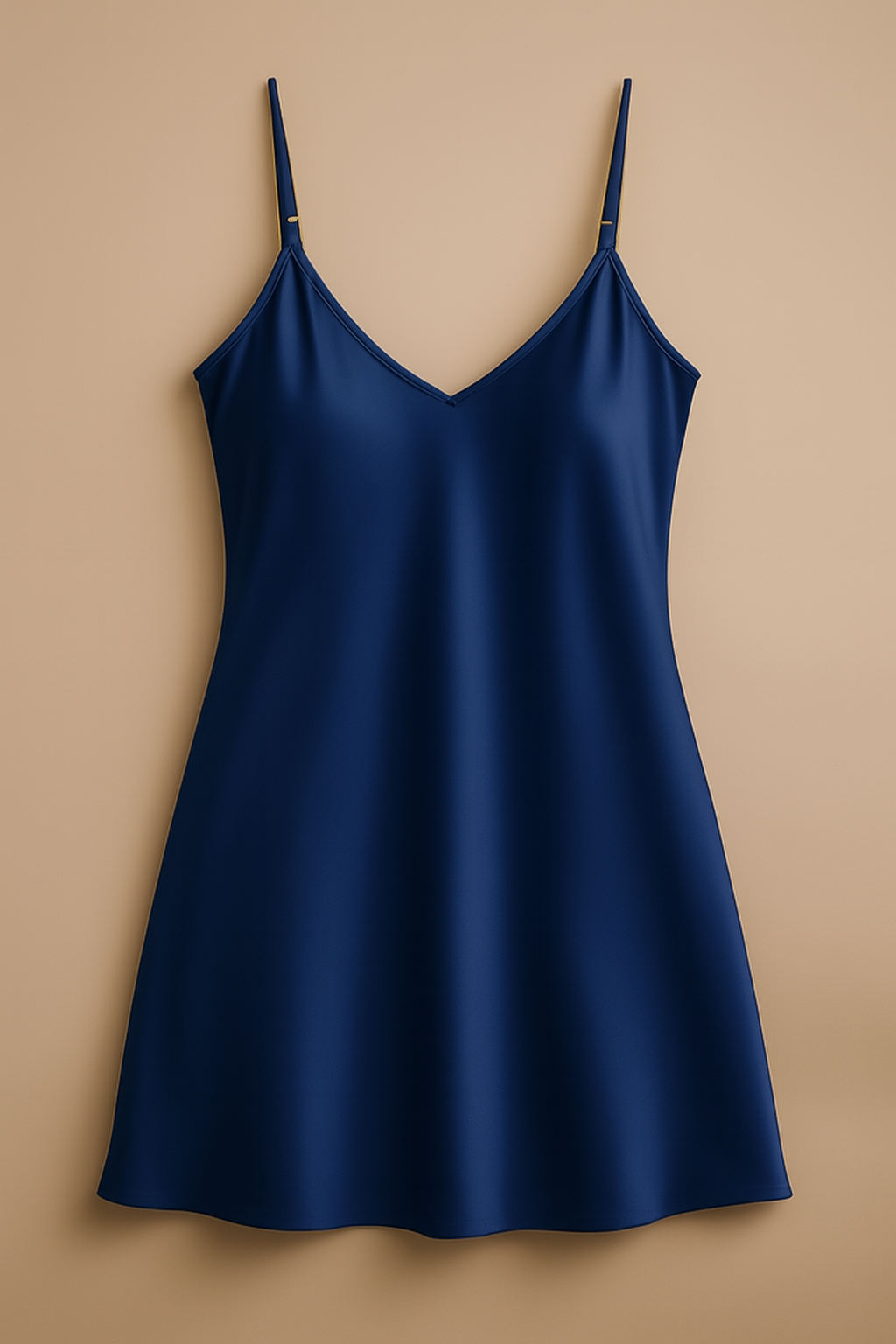 Satin Slip Dress – Sleeveless Camisole with Adjustable Thin Straps (Maroon)