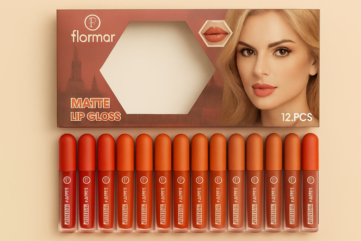 Nude Shades High Pigmented Lipgloss – Set of 6 & 12 Creamy Long-Lasting Glosses | Moisturizing, Smooth Finish & Everyday Wear - Pack Of 6