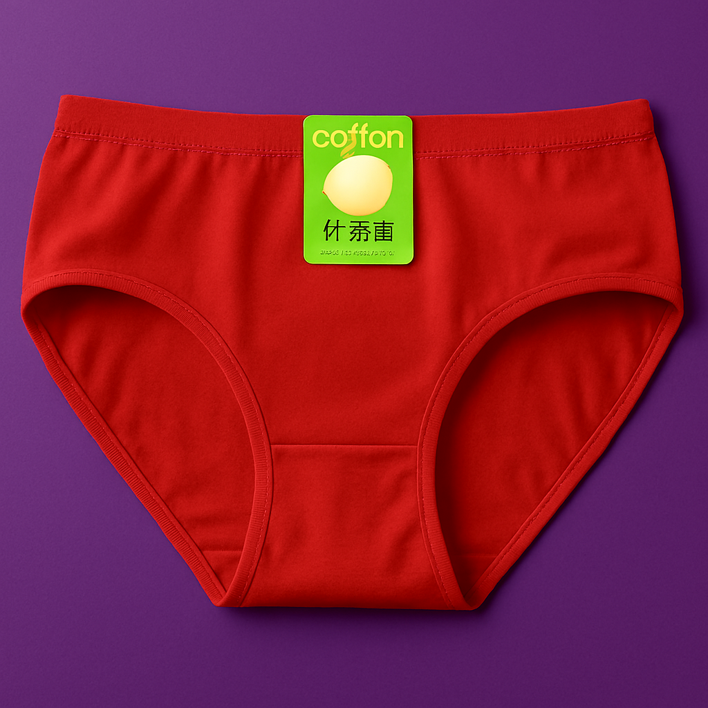 Jersey Plain Panty for Women – Soft & Comfortable Everyday Underwear, Lightweight and Breathable Lingerie in Red (1 Piece) - Small