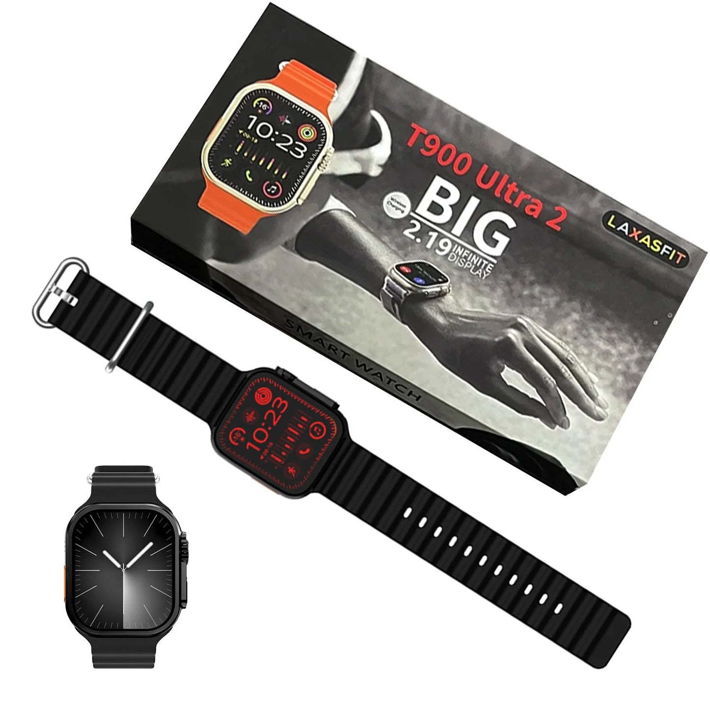 T900 Ultra 2 Smart Watch For Men Women Full Touch Bluetooth Call Smartwatch Men Women Ultra Watch / T900 Ultra 2 Smart Watch - Black
