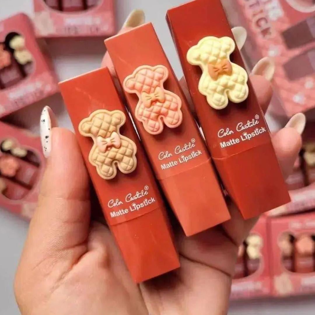 pack of 3 Color castle pigmented lipsticks pack - shade 02