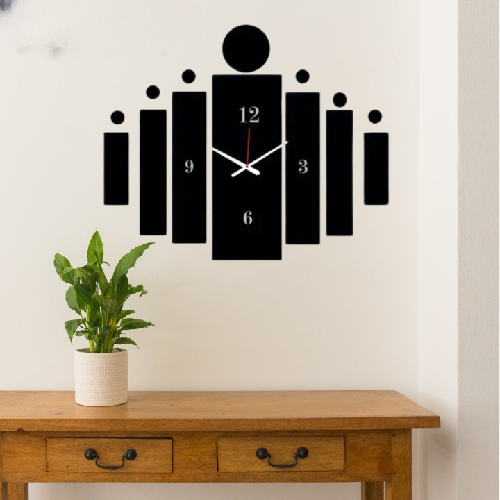3d Tile Wall Clock | Wooden Tile Wall Clock Frame wall Art | Wall decoration | Decor For Home Wall Decoration Attractive Wooden Wall Art - Small