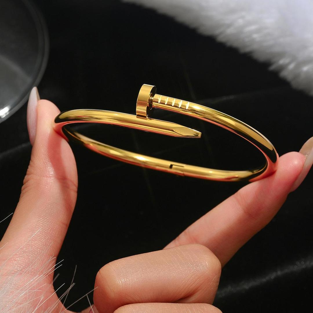 Nail Bracelet keel Kara Bracelet for Girls and Women For Women Daily Wear - silver