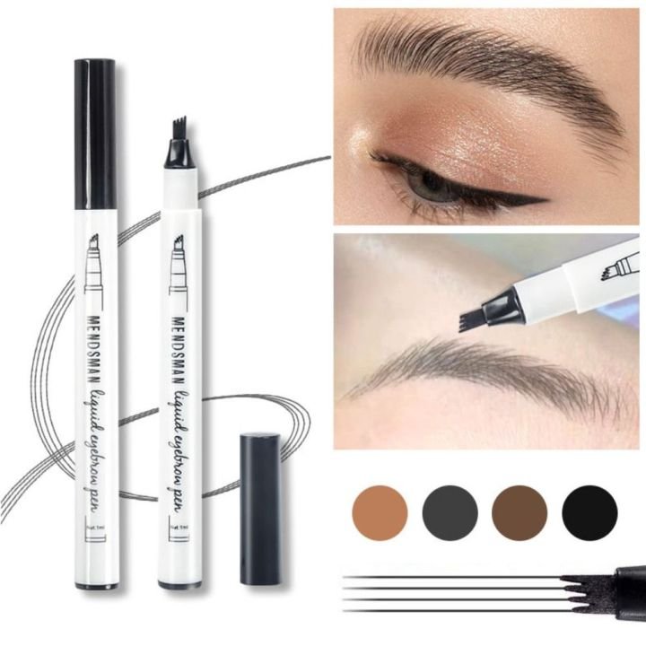 Eyebrow Pencil Tint Tip Brow Tattoo Pen Paint Makeup Eyebrows Waterproof Cosmetic Eyebrow - black