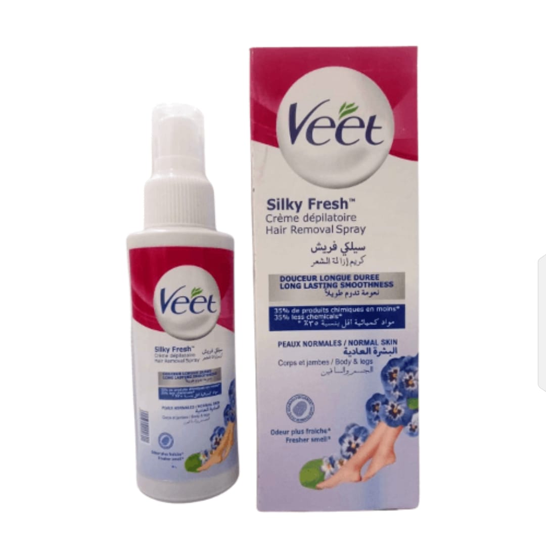 Veet Silk Fresh Hair Removal Spray for Sensitive Skin – Fast & Gentle Hair Removal