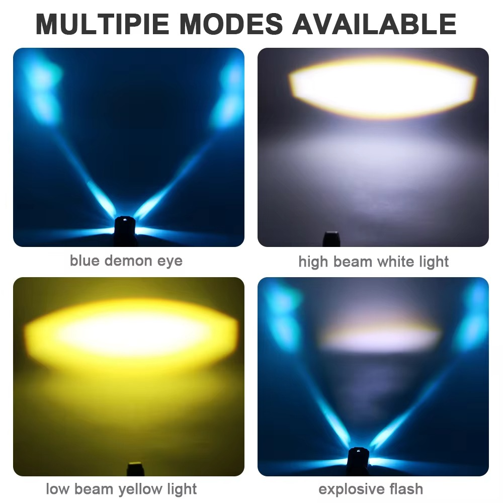 Universal Motorcycle LED Auxiliary Headlight – High/Low Beam Super Bright Fog & Driving Light with Waterproof IP65 Spotlight for All Bikes and Weather Conditions - Pack Of 01