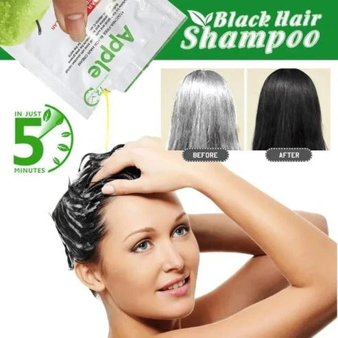 Apple Hair Color 500 ml Ammonia-Free Black Hair Color Cream – Natural-Looking Coverage with Nourishing Formula (Copy) - Black