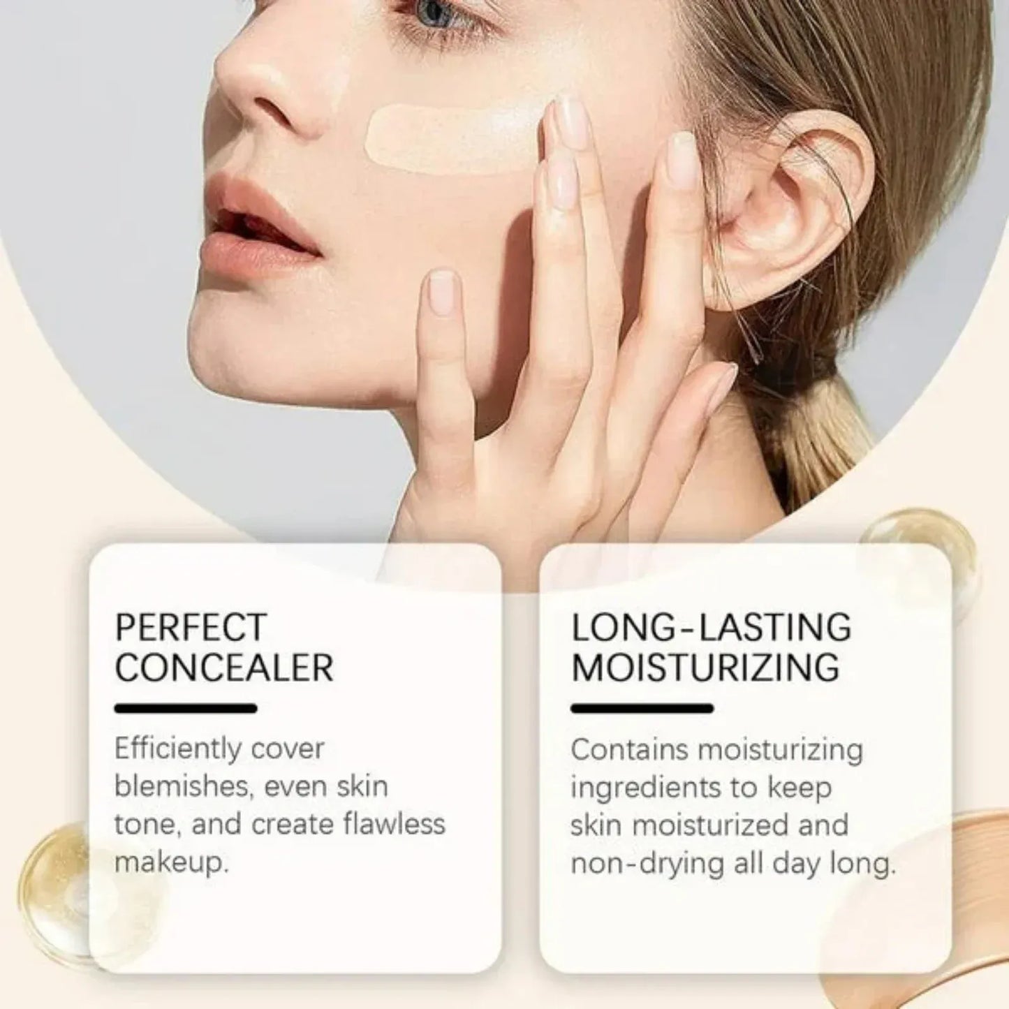 Kashees Eventone High Coverage Foundation – Full Coverage Matte Creamy Foundation for Flawless Skin – Lightweight, Long-Lasting (24H) Makeup Base for All Skin Types – Bridal, Party & Daily Wear - 20ml - Ivory