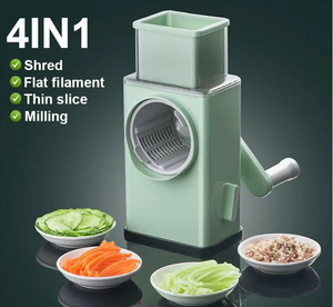 4 in 1 Multi-Function Vegetable Cutter & Slicer with Stainless Steel Blades – Manual Vegetable Chopper