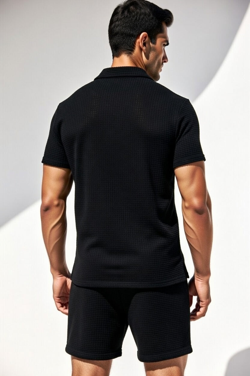 New Trendy Black Tracksuit for Men – Premium Comfortable Sports & Casual Wear Set Medium