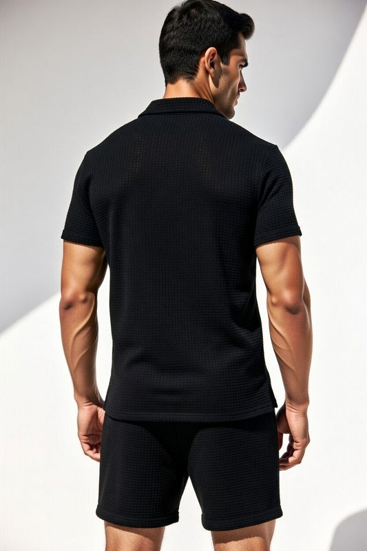 New Trendy Black Tracksuit for Men – Premium Comfortable Sports & Casual Wear Set Medium