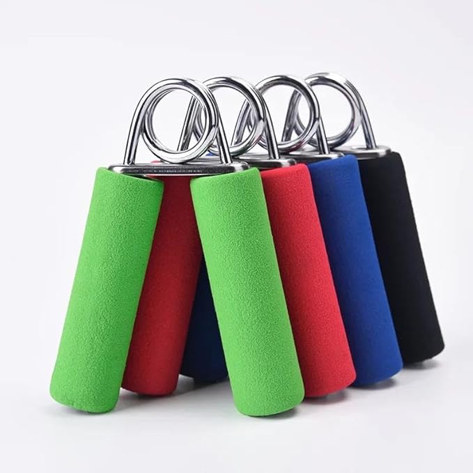 Hand Grippe foam hand grip strengthener  ,Strength Training for Fitness Gym Men's women's( random color) - 1 PCs