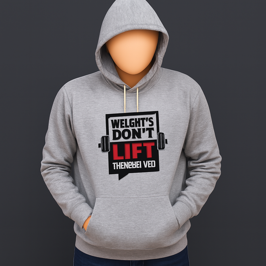 New Summer Collection Full Grey Hoodie Weight Don't Lift Printed For Men And Boys (Medium)