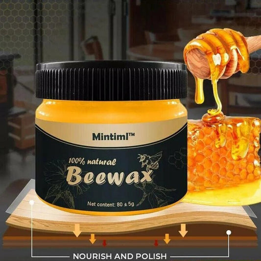 Mintiml Natural Beeswax Wood Polish | Multi‑Purpose Furniture Care | Restores & Protects ~ 80g ~ Pack of 01