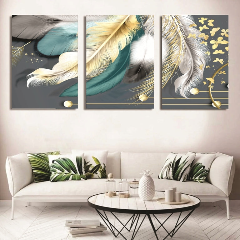 Set of 3 Wall Art Wooden Phototile Frames for Wall Decor
