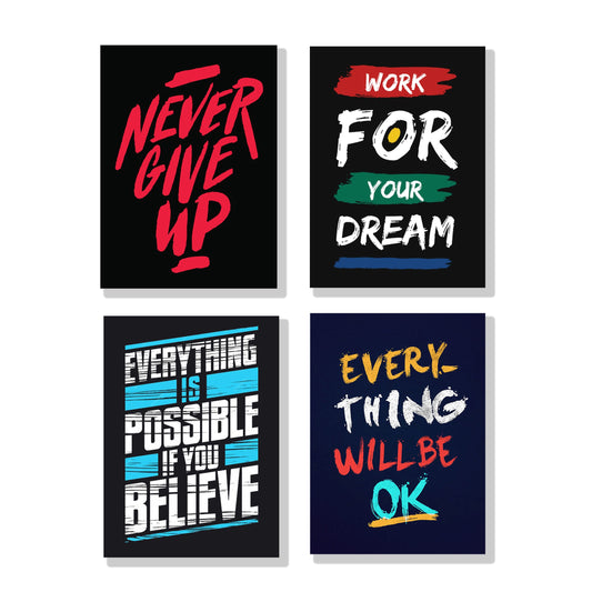 Set of 4 Premium Wall Art Photo Tiles – Modern Home Decor Sets 8x11