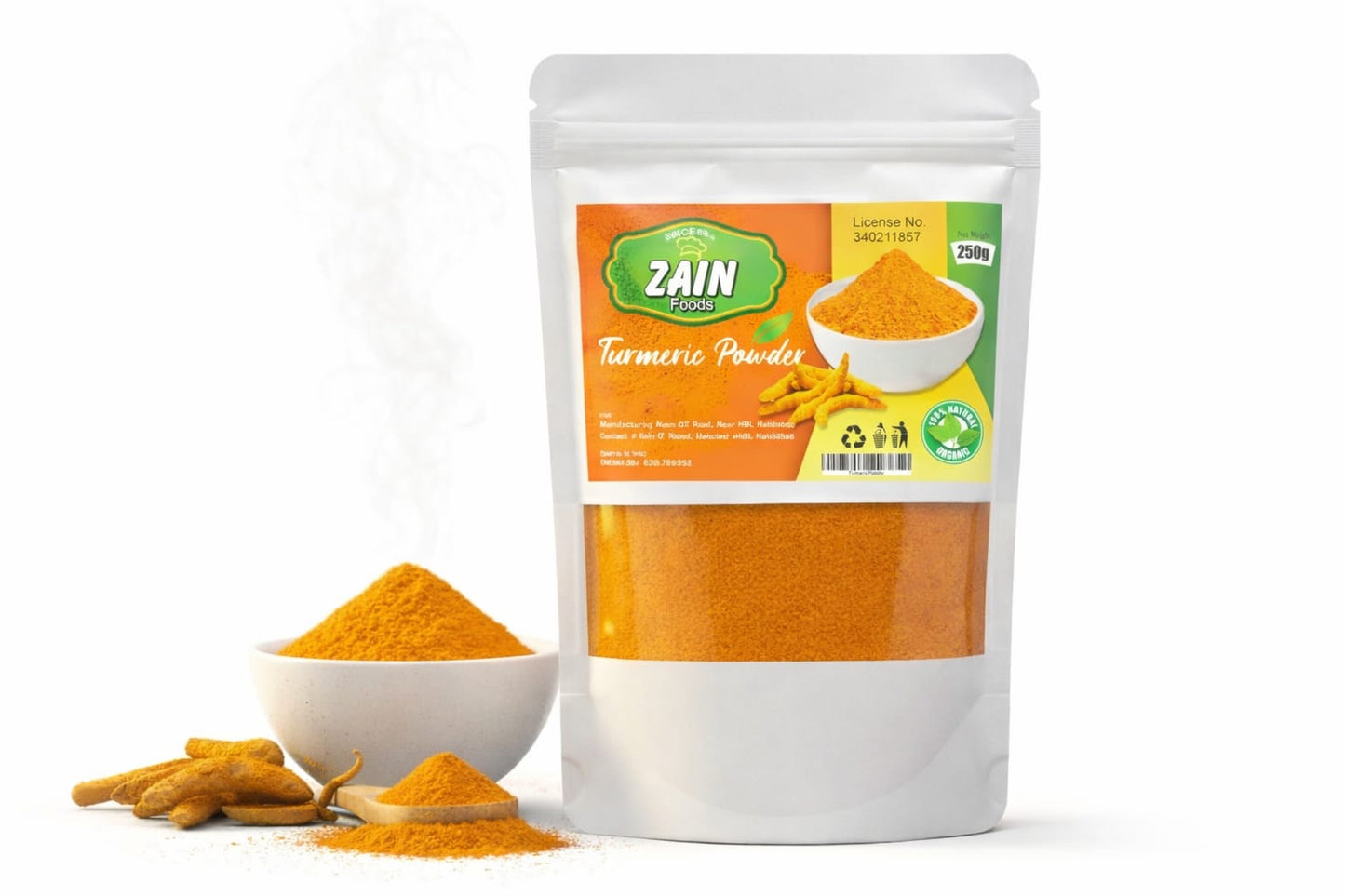 Turmeric powder Organic Wild jangli haldi powder 250