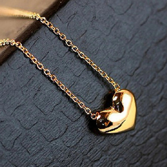 Stainless Steel Heart Shape Necklace |  Love Heart Pendant Necklace | Girls &amp; Women Fashion - Silver