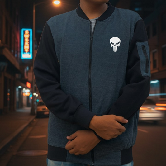 New Winter Collection Printed Zipper Jacket for Men &amp; Boys – French Fleece, Premium Quality, Stylish, Warm &amp; Comfortable Winter Wear (M, L, XL) - Medium