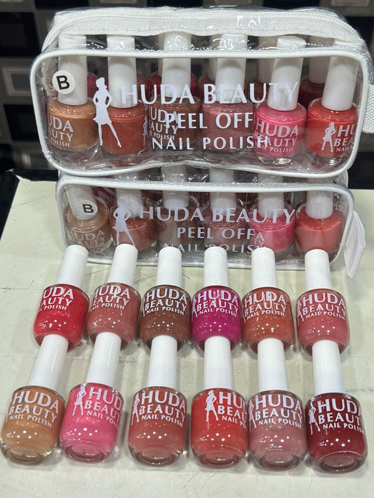 Huda Beauty Peel Off Nail Paint, Pack of 12 - Nude