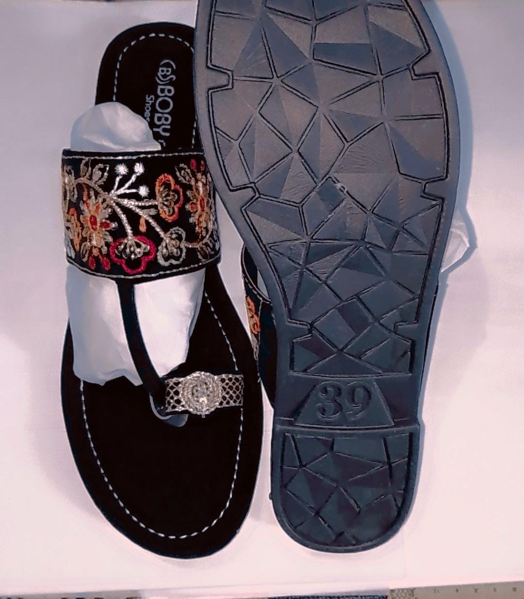 Kolhapuri Slipper Design No. 25-79 – Classic Black Handcrafted Footwear (With Box ) - 7