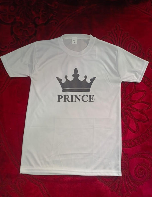 Stylish White T-Shirt with Cute Design – Best Quality T-Shirts For Boys | T-Shirt For Men | Printed T-Shirts - Prince T-Shirts  | Prince Design T-Shirt - Small