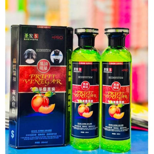 Ecosystem Fruit Vinegar Hair Color Gel Dye – Nourishing, Long-Lasting Hair Color with Natural Shine – All Hair Types - Black