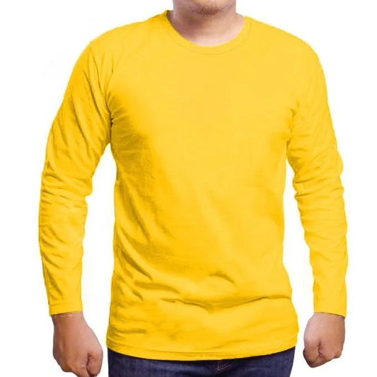 Summer Top Full Sleeve Tee Shirt for Men & Boys – Round Neck Cotton Smart Fit Casual T-Shirt – Trendy Spring & Summer Wear (Size Medium)
