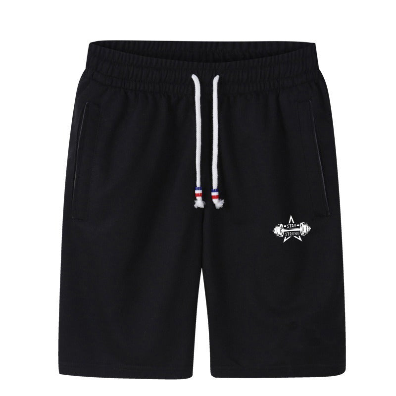 Branded Men’s Shorts Pocket BLACK | MEN | for Gym, Sports &amp; Fitness - M