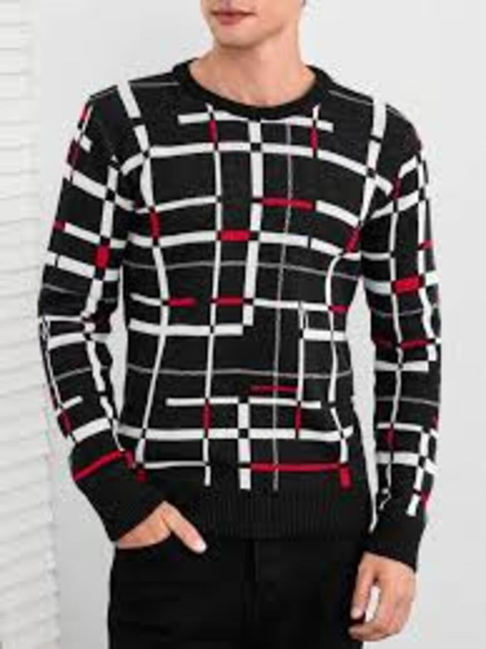 Men's Autumn & Winter Long Sleeve Striped T-Shirt – Casual O-Neck Fashion Tee for Men (Size Medium)